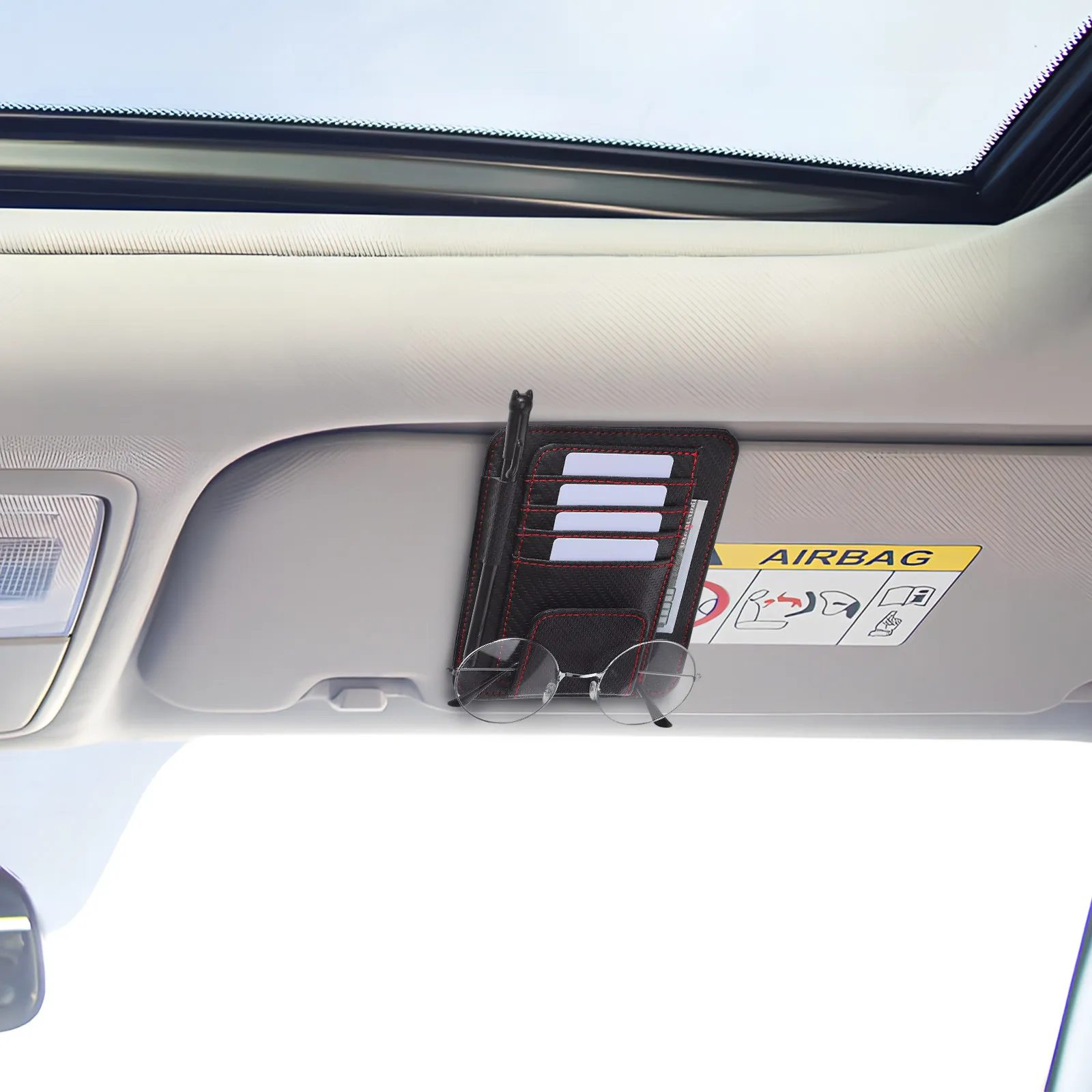 Органайзер для документов в автомобиль, многофункциональный карман на козырек, сумка для хранения, держатель для свидетельства о регистрации и страхового полиса, аксессуары для грузовиков
Органайзер для документов в автомобиль, многофункциональный карман на козырек, сумка для хранения, держатель для свидетельства о регистрации и страхового полиса, аксессуары для грузовиков