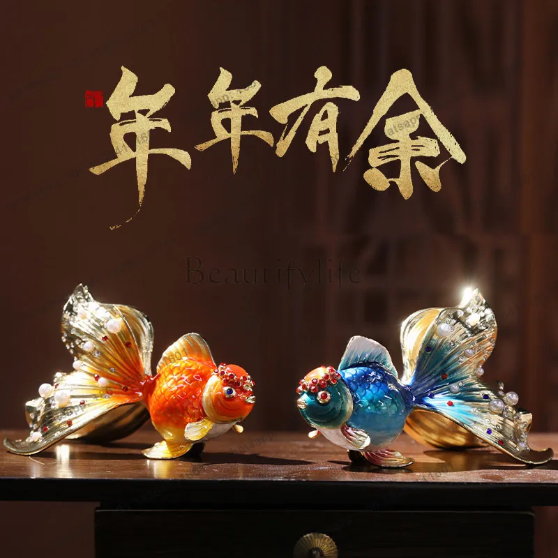 Ornament New Chinese style every year more than goldfish opening housewarming gift living room office decoration
Ornament New Chinese style every year more than goldfish opening housewarming gift living room office decoration