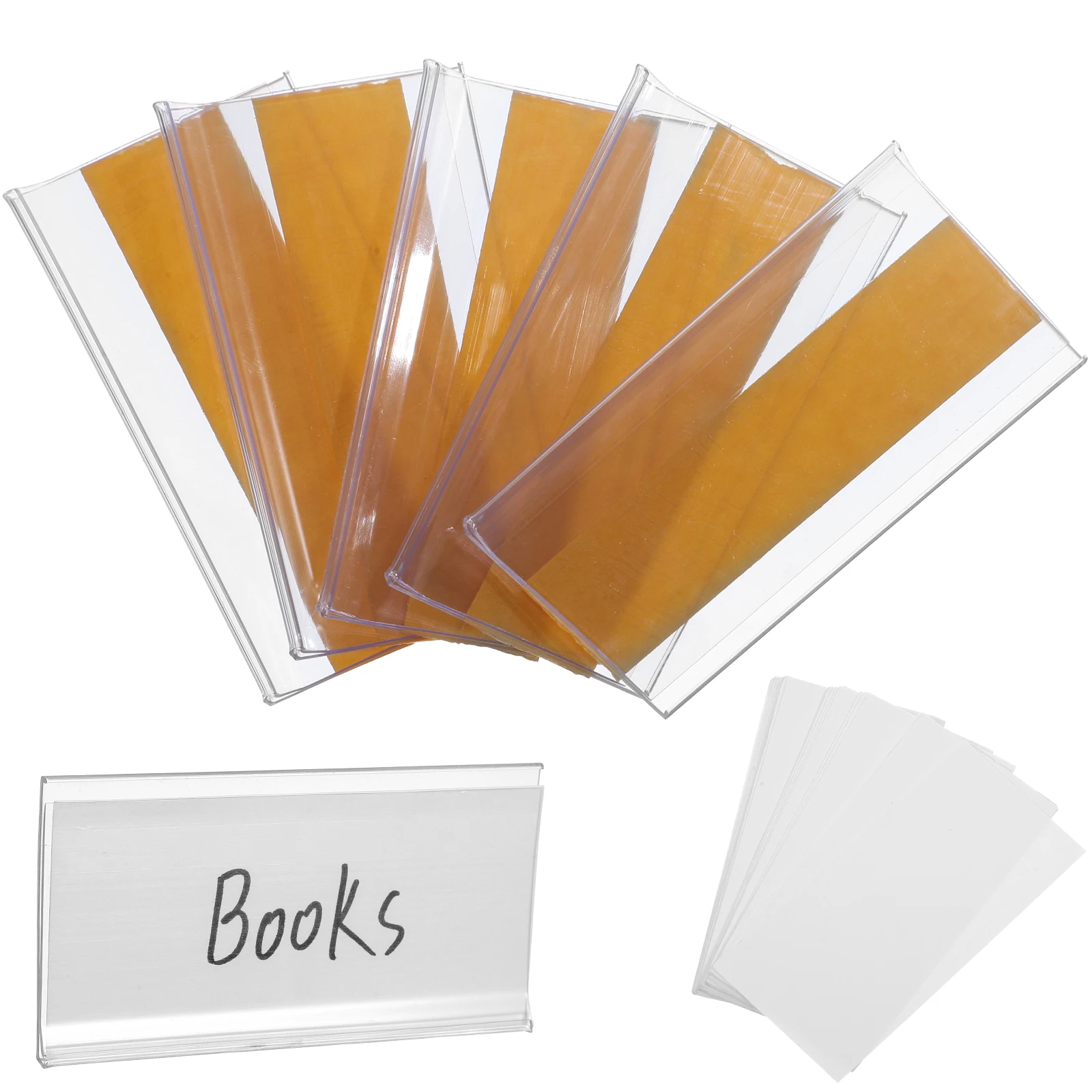 60 pcs 60 Transparent Labels 4x8cm Clear PVC Shelf Label Holder White Paper Wire Shelving Storage Bins Books Files Organizer
60 pcs 60 Transparent Labels 4x8cm Clear PVC Shelf Label Holder White Paper Wire Shelving Storage Bins Books Files Organizer