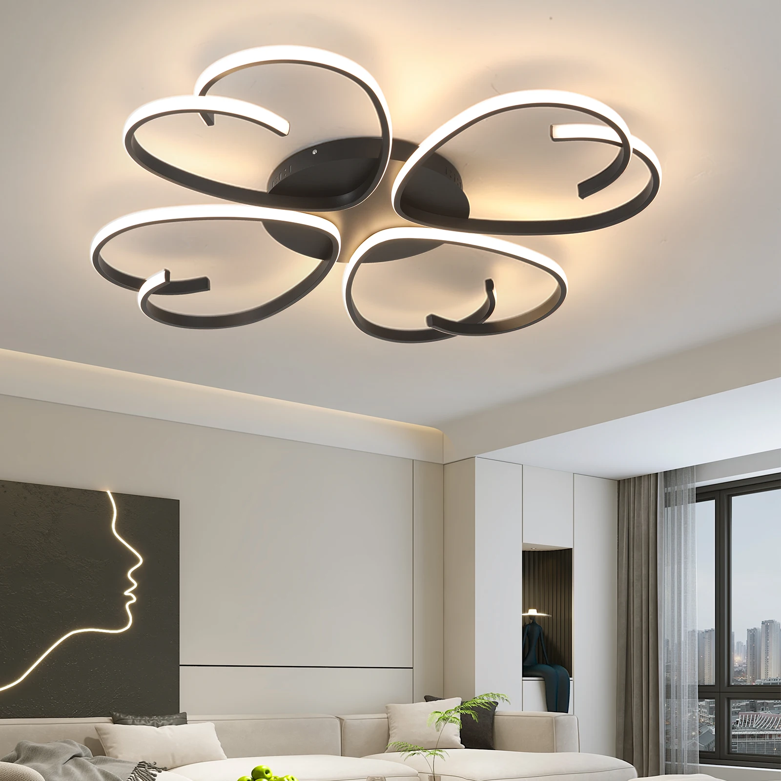 Modern Led Ceiling lamp Nordic Living room Study Bedroom lamp Remote control dimming Electroplating Ceiling light fixtures
Modern Led Ceiling lamp Nordic Living room Study Bedroom lamp Remote control dimming Electroplating Ceiling light fixtures