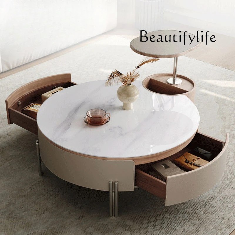 Italian Style Stone Plate round Tea Table Modern Minimalist Living Room Designer Creative Net Red Edge Small Apartment
Italian Style Stone Plate round Tea Table Modern Minimalist Living Room Designer Creative Net Red Edge Small Apartment