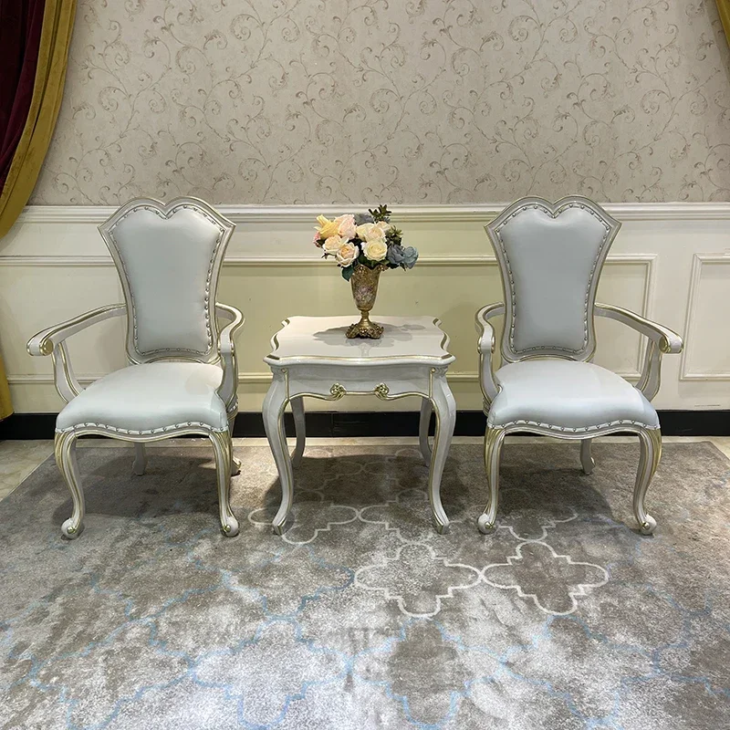 European style solid wood leisure chair living room balcony leisure model room sales office negotiation tables, chairs, books an
European style solid wood leisure chair living room balcony leisure model room sales office negotiation tables, chairs, books an