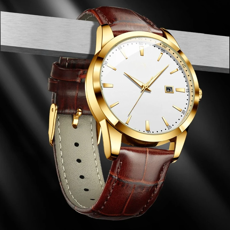 LIGE/New Men's Quartz Watch Single Calendar Three-pin Leather Belt Waterproof Luminous Sports Student Watch
LIGE/New Men's Quartz Watch Single Calendar Three-pin Leather Belt Waterproof Luminous Sports Student Watch