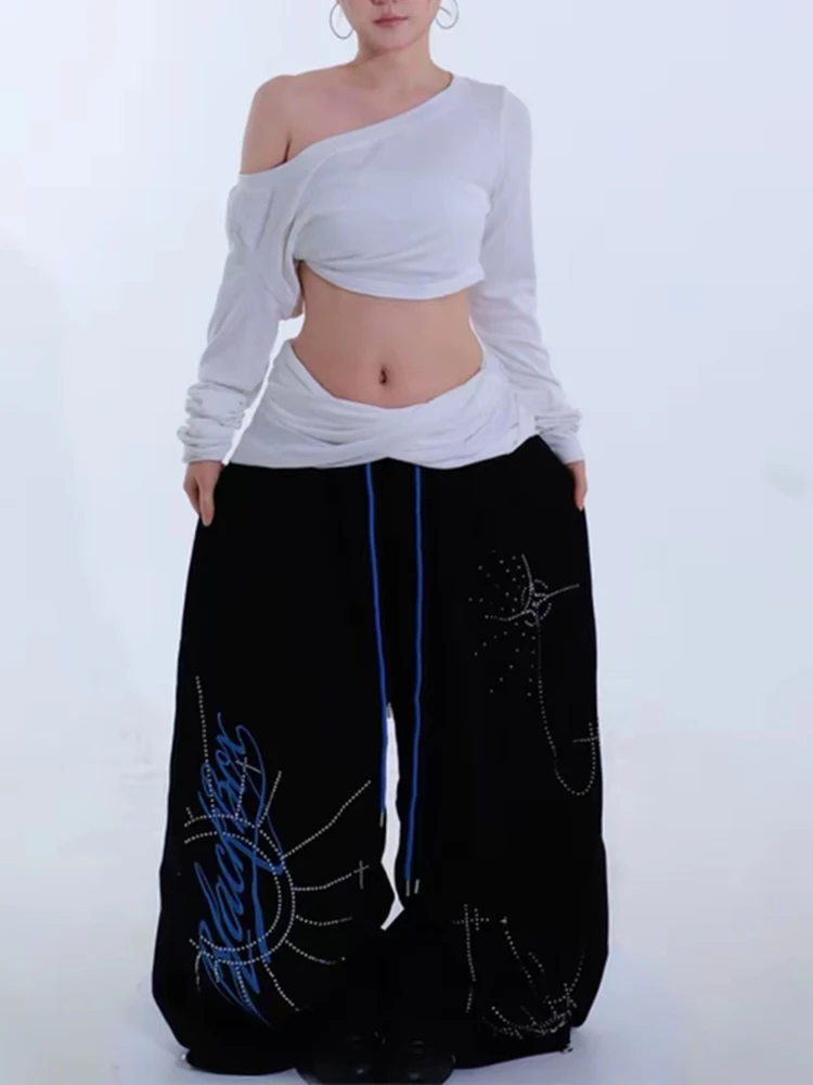 American Retro Lazy Style Color Block Rhinestone Print Wide Leg Dancing Pants Unisex Jazz Sport Floor Length Casual Trousers
American Retro Lazy Style Color Block Rhinestone Print Wide Leg Dancing Pants Unisex Jazz Sport Floor Length Casual Trousers