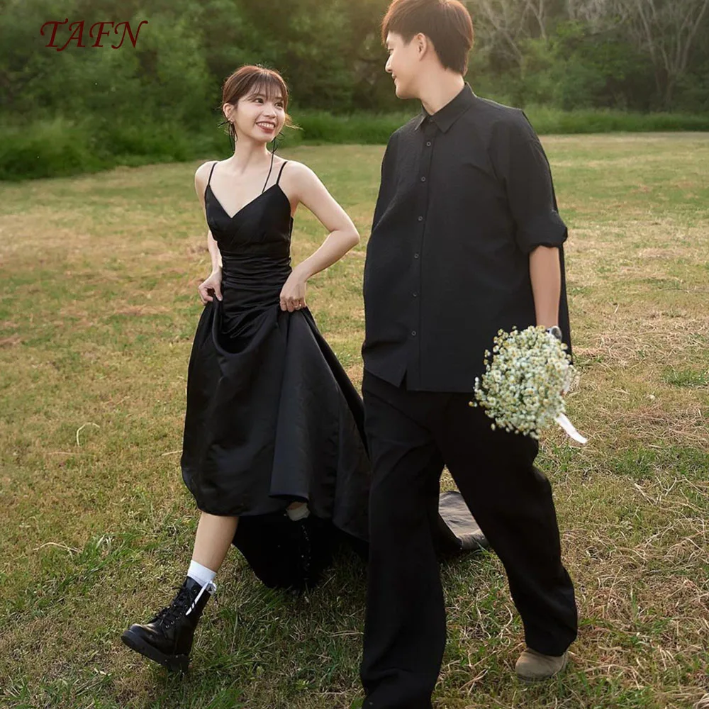 TAFN 블랙웨딩드레스 Black Wedding Dresses V-Neck Spaghetti Straps Elegant A-line Bridal Gown Photo Shoot Floor-Length Photo Shoot
TAFN 블랙웨딩드레스 Black Wedding Dresses V-Neck Spaghetti Straps Elegant A-line Bridal Gown Photo Shoot Floor-Length Photo Shoot