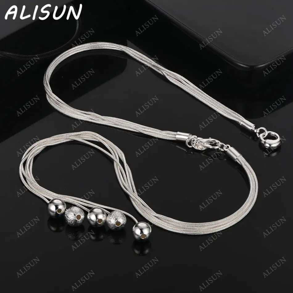 ALISUN 925 Sterling Silver 48cm Beaded Tassels Necklace For Women Charm Trend Birthday Gifts Fashion Party Fine Jewelry
ALISUN 925 Sterling Silver 48cm Beaded Tassels Necklace For Women Charm Trend Birthday Gifts Fashion Party Fine Jewelry