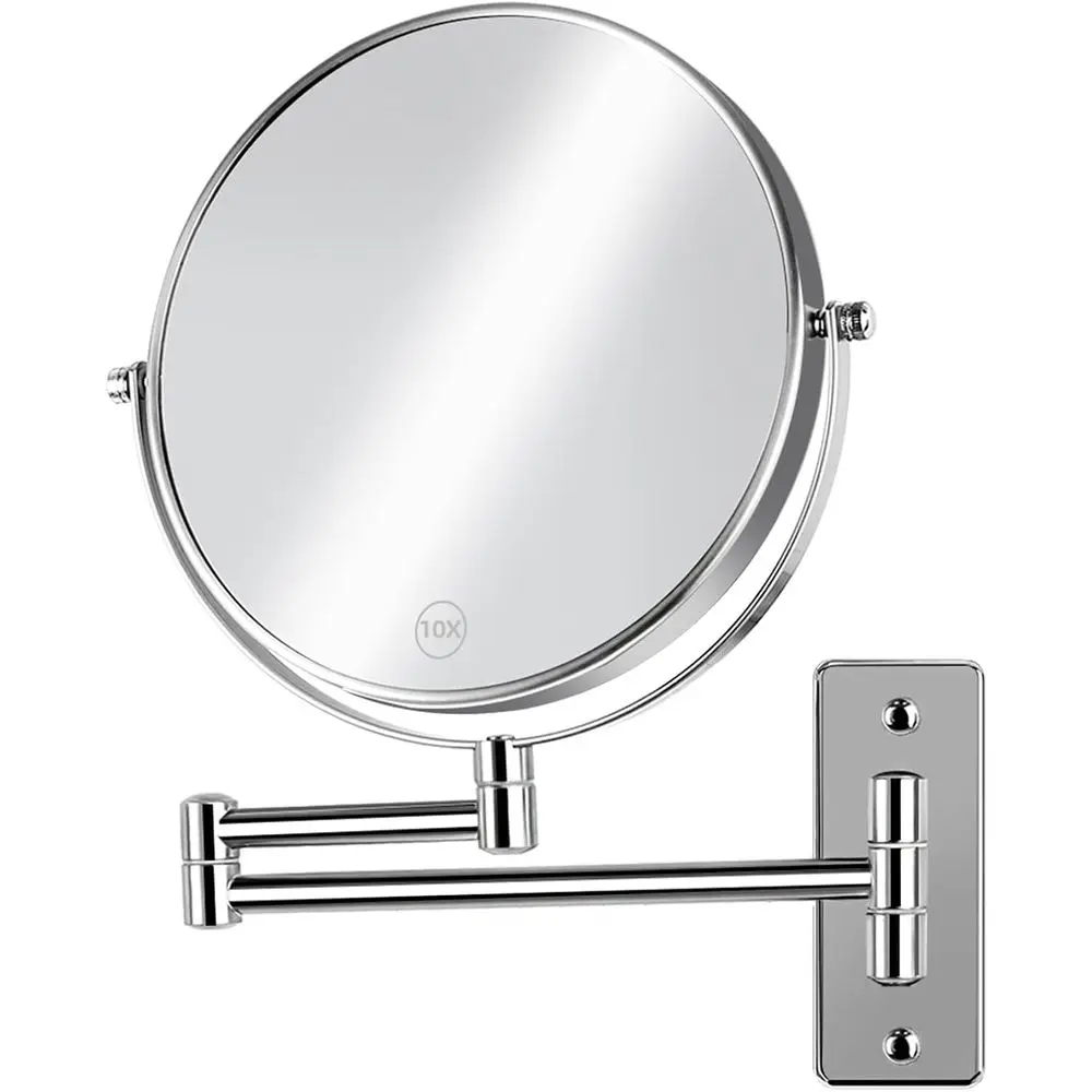 8 inch Wall Mounted Makeup Mirror, 1X/10X Magniying Double-Sided Wall Mount Shaving Mirror (Close-Up 10X) with Exble Arm, 360° S
8 inch Wall Mounted Makeup Mirror, 1X/10X Magniying Double-Sided Wall Mount Shaving Mirror (Close-Up 10X) with Exble Arm, 360° S