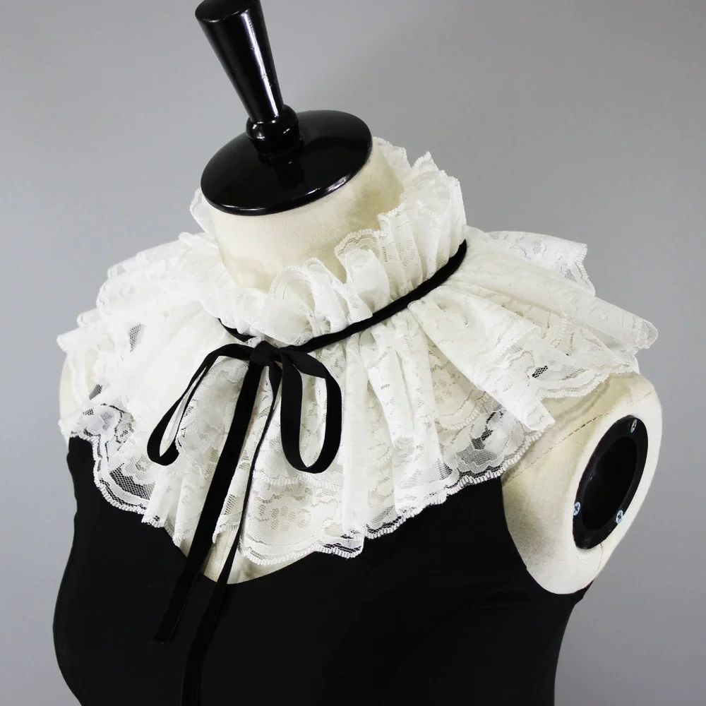Women Vintage White Black Lace Fake Collar For Photograph Girls Performance Cosplay Detachable Collar TB255
Women Vintage White Black Lace Fake Collar For Photograph Girls Performance Cosplay Detachable Collar TB255