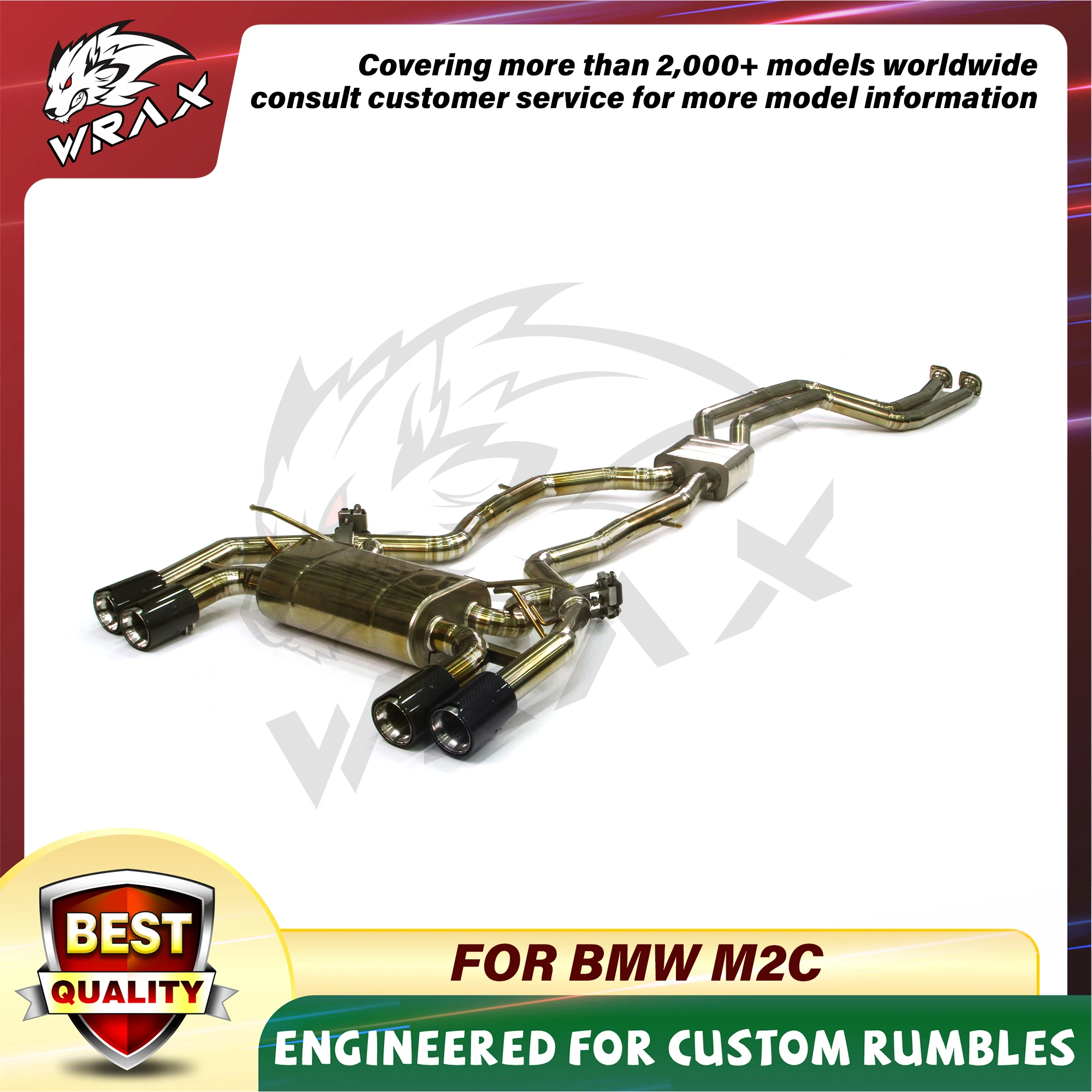 WRAX Titanium Exhaust with Deep Sound For BMW M2C Catback High Performance Exhaust System Tail Performance Muffler Valve
WRAX Titanium Exhaust with Deep Sound For BMW M2C Catback High Performance Exhaust System Tail Performance Muffler Valve