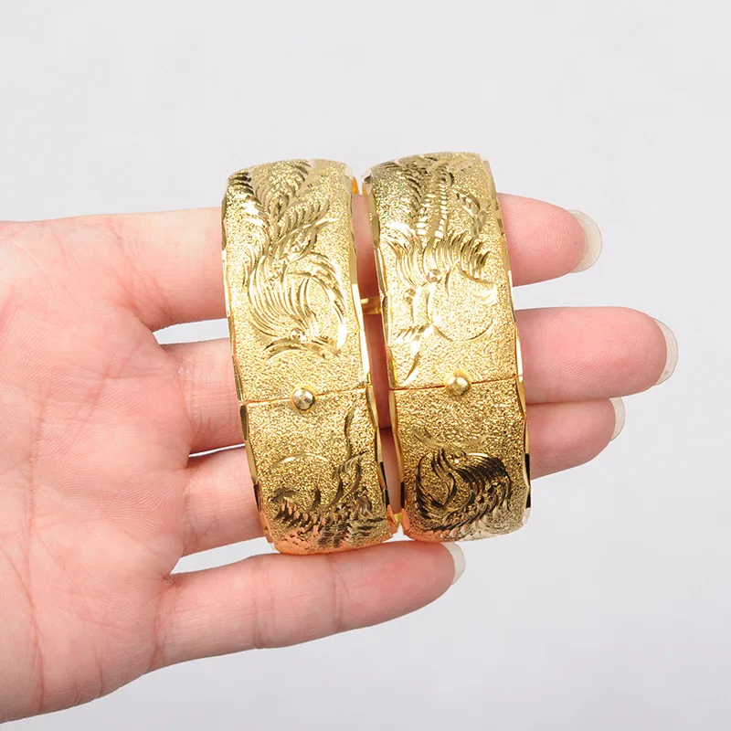 Real 18K Gold Color Bangle Bracelet for WomenTraditional Chinese Classics Bangle Bride Wedding Engagement Fine Jewelry Gifts
Real 18K Gold Color Bangle Bracelet for WomenTraditional Chinese Classics Bangle Bride Wedding Engagement Fine Jewelry Gifts