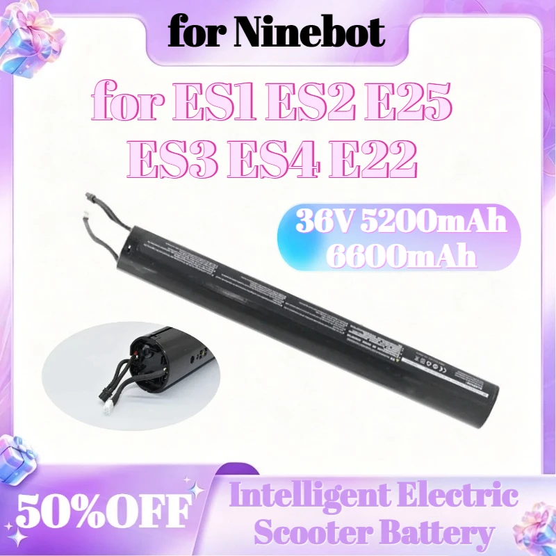 36V 5200mAh 6600mAh Intelligent Electric Scooter Battery for Ninebot Scooter ES1 ES2 E25 ES3 ES4 E22 Internal Built in Battery
36V 5200mAh 6600mAh Intelligent Electric Scooter Battery for Ninebot Scooter ES1 ES2 E25 ES3 ES4 E22 Internal Built in Battery