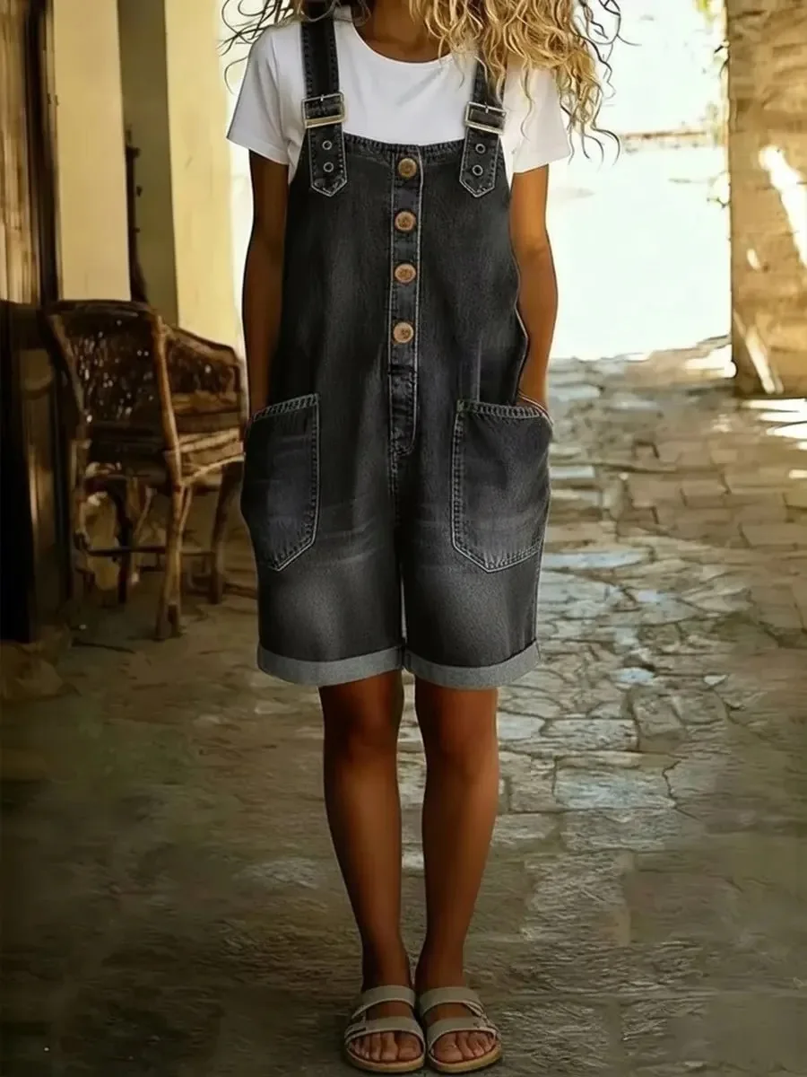 New Spring/Summer Fashion Casual Sleeveless Single Breasted Pockets Solid Color Slim Fit Above Knee Demin Playsuits,4 Colors
New Spring/Summer Fashion Casual Sleeveless Single Breasted Pockets Solid Color Slim Fit Above Knee Demin Playsuits,4 Colors