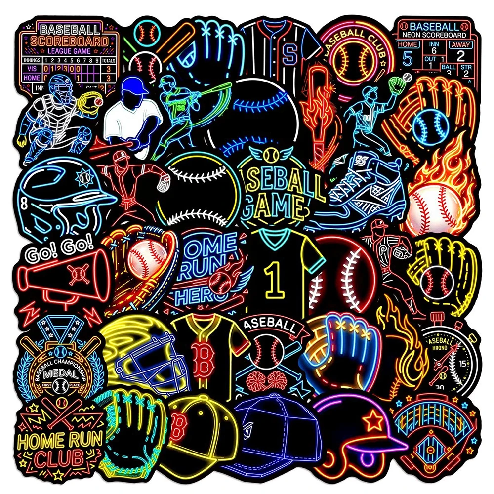 10/30/50pcs Neon Light Baseball Cartoon Stickers Cool Sports Graffiti Decals DIY Skateboard Phone Luggage Waterproof Sticker Toy
10/30/50pcs Neon Light Baseball Cartoon Stickers Cool Sports Graffiti Decals DIY Skateboard Phone Luggage Waterproof Sticker Toy
