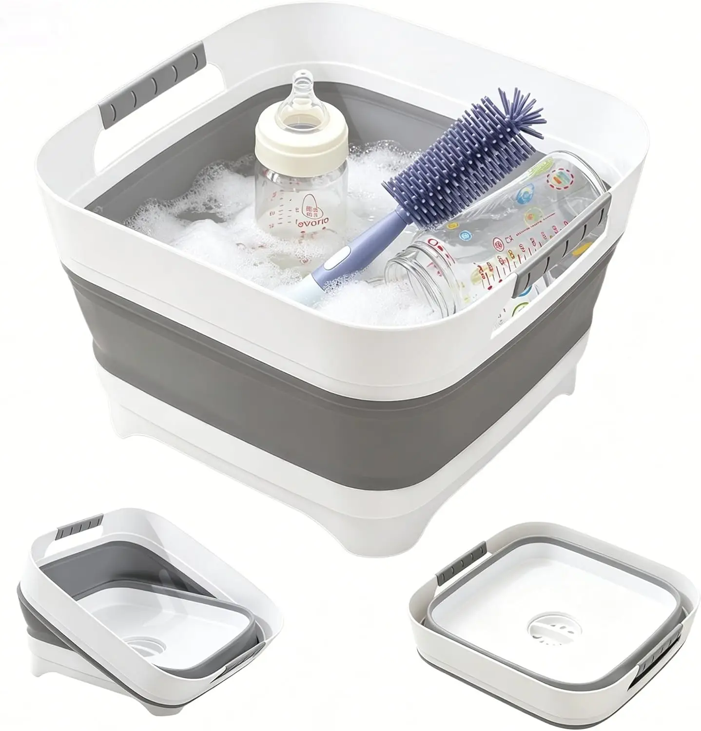 Foldable 10L Wash Basin with Drain Plug, Space-Saving Dish Tub for Camping, RV, Travel, Kitchen, and Baby Bottles
Foldable 10L Wash Basin with Drain Plug, Space-Saving Dish Tub for Camping, RV, Travel, Kitchen, and Baby Bottles