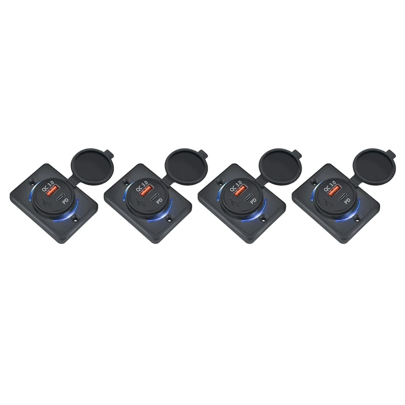 4X Car Charger Socket 18W And QC 3.0 USB Quick Charge Socket Quick Charge 3.0 QC 3.0 For Car Boat Marine Rv Mobile
4X Car Charger Socket 18W And QC 3.0 USB Quick Charge Socket Quick Charge 3.0 QC 3.0 For Car Boat Marine Rv Mobile