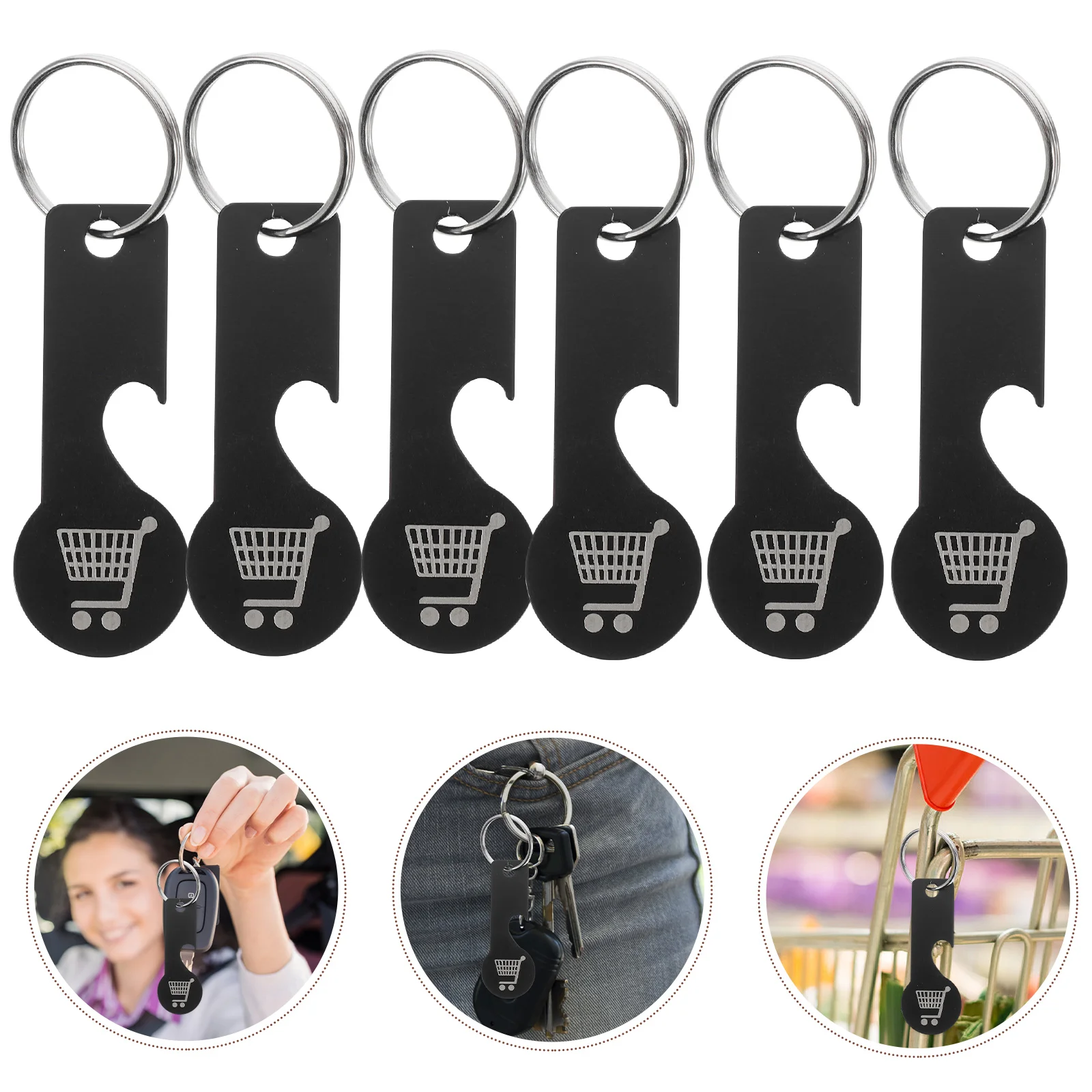 6 Pcs Shopping Cart Token Keychain Portable Keyring Pretty Trolley Coin Keyrings Accessories
6 Pcs Shopping Cart Token Keychain Portable Keyring Pretty Trolley Coin Keyrings Accessories