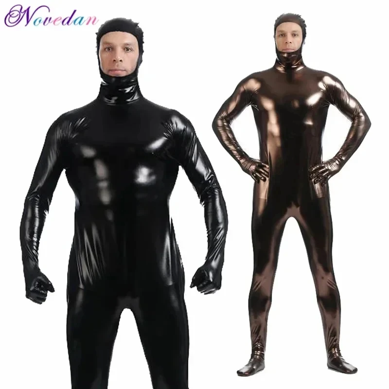 ABC123Men Metallic Wetlook Latex Open Face Bodysuit Zentai Suit Shinny Faux Leather Catsuit Fetish Cosplay Costume Cb;6'j,k.9;a
ABC123Men Metallic Wetlook Latex Open Face Bodysuit Zentai Suit Shinny Faux Leather Catsuit Fetish Cosplay Costume Cb;6'j,k.9;a