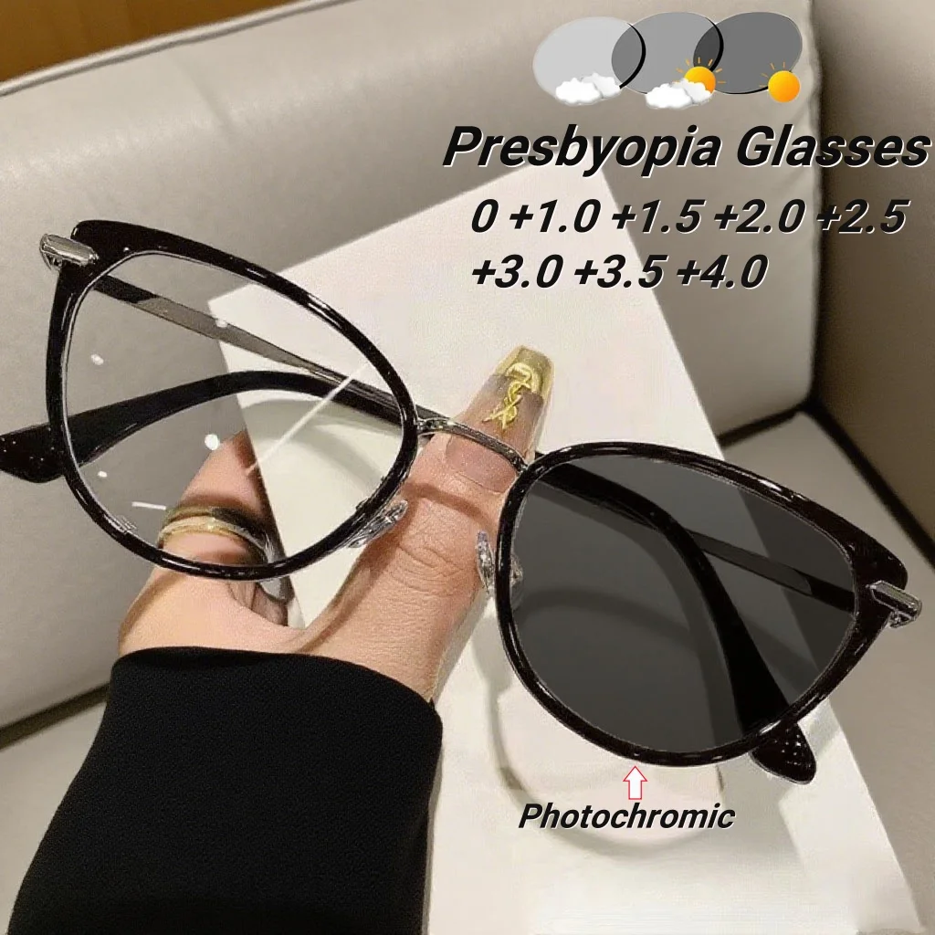Classic Fashion Cat Eye Photochromic Women's Presbyopia Glasses Outdoor Luxury Photochromic Men's Farsightedness Sunglasses
Classic Fashion Cat Eye Photochromic Women's Presbyopia Glasses Outdoor Luxury Photochromic Men's Farsightedness Sunglasses