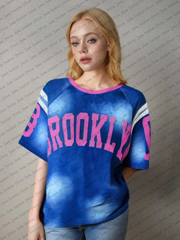 Футболки с принтом Brooklyn для женщин, новые летние женские футболки с короткими рукавами, модные ретро футболки с круглым вырезом, топы большого размера, топ Y2K
Футболки с принтом Brooklyn для женщин, новые летние женские футболки с короткими рукавами, модные ретро футболки с круглым вырезом, топы большого размера, топ Y2K