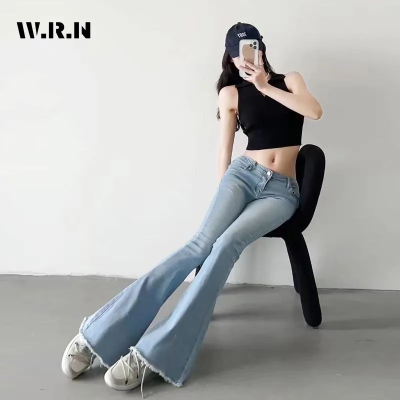Korean Fashion Female Sheath High Waist Flared Jeans Women's Slim 2000s Tassels Denim Trouser Kpop Hight Street Retro Y2K Pants
Korean Fashion Female Sheath High Waist Flared Jeans Women's Slim 2000s Tassels Denim Trouser Kpop Hight Street Retro Y2K Pants