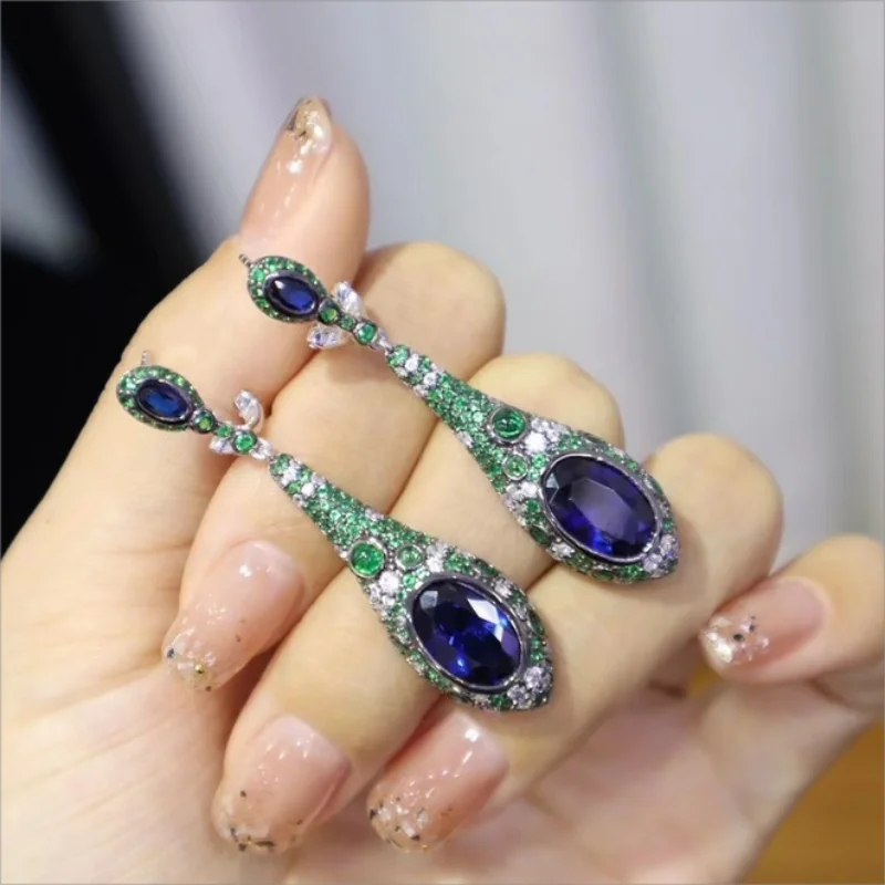 Vintage 925 Sterling Silver Sapphire Ruby Emerald Color Water Drop Zircon Earrings Women Jewelry
Vintage 925 Sterling Silver Sapphire Ruby Emerald Color Water Drop Zircon Earrings Women Jewelry