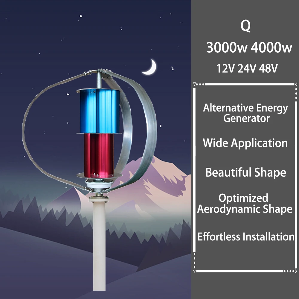 Wind Turbine 3000W 4000W Windmill Maglev Generator 12V 24V 48V With No Noise For Streeatlights Garden Farm For home use
Wind Turbine 3000W 4000W Windmill Maglev Generator 12V 24V 48V With No Noise For Streeatlights Garden Farm For home use