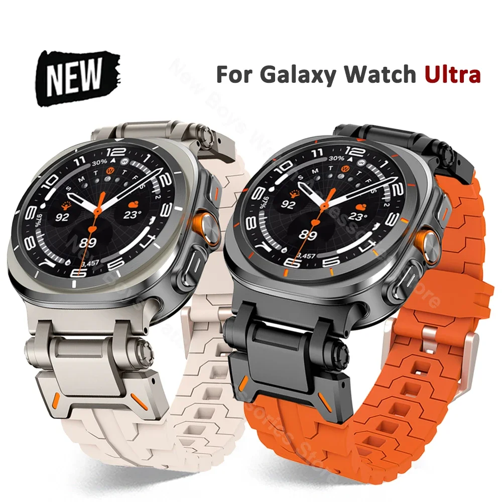 No Gaps Silicone Band for Samsung Galaxy Watch Ultra 47mm Luxury Stainless Steel Connector Bracelet for Galaxy Ultra Sport Strap
No Gaps Silicone Band for Samsung Galaxy Watch Ultra 47mm Luxury Stainless Steel Connector Bracelet for Galaxy Ultra Sport Strap