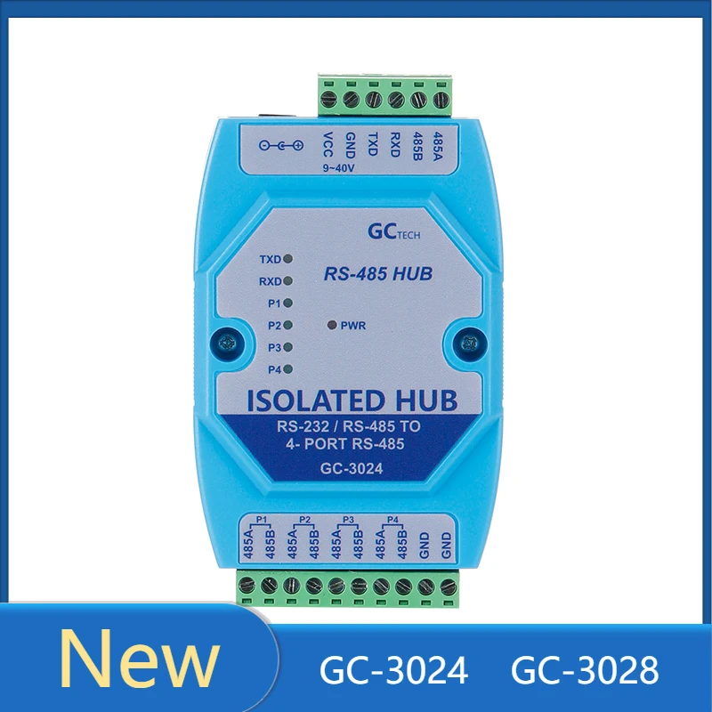 GC-3024 Four Way Hub Industrial Grade Lightning Protection Modbus RS485 Repeater Optical Isolation 1I 4O
GC-3024 Four Way Hub Industrial Grade Lightning Protection Modbus RS485 Repeater Optical Isolation 1I 4O