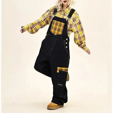 Spring and Summer New Women's Jumpsuit Loose Commuting Splicing High Street Overalls
Spring and Summer New Women's Jumpsuit Loose Commuting Splicing High Street Overalls