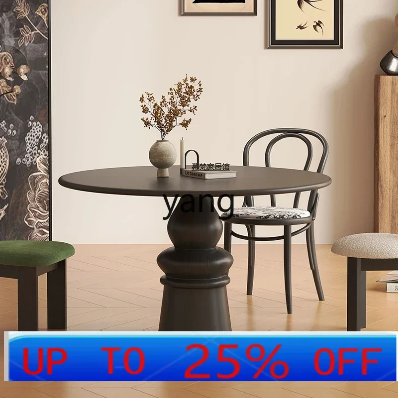 LTT antique solid wood dining table round table household small apartment retro round dining table
LTT antique solid wood dining table round table household small apartment retro round dining table