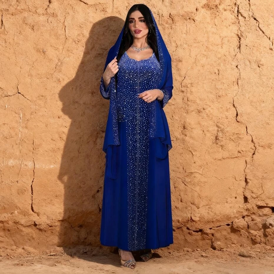 Ид женский комплект из двух предметов, праздничное платье в хиджабе, мусульманская Абая, бриллиантовый шарф, платья, Vestidos Mujer, кафтан, абайя, элегантный халат 2026
Ид женский комплект из двух предметов, праздничное платье в хиджабе, мусульманская Абая, бриллиантовый шарф, платья, Vestidos Mujer, кафтан, абайя, элегантный халат 2026