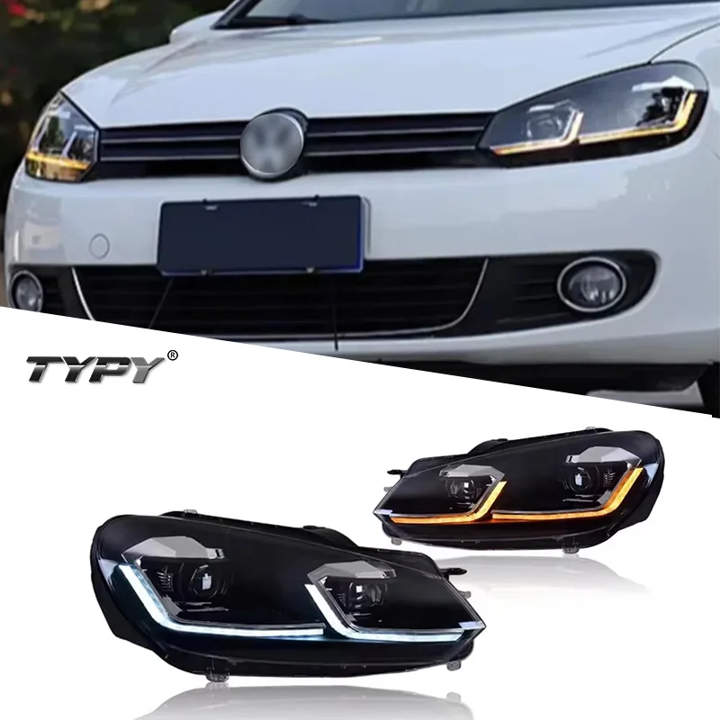 TYPY Car Lights For VW Golf 6 Headlights Mk6 LED Projector Lens Headlight DRL Turn Signal Lamps High Beam Lamps 2009-2012
TYPY Car Lights For VW Golf 6 Headlights Mk6 LED Projector Lens Headlight DRL Turn Signal Lamps High Beam Lamps 2009-2012