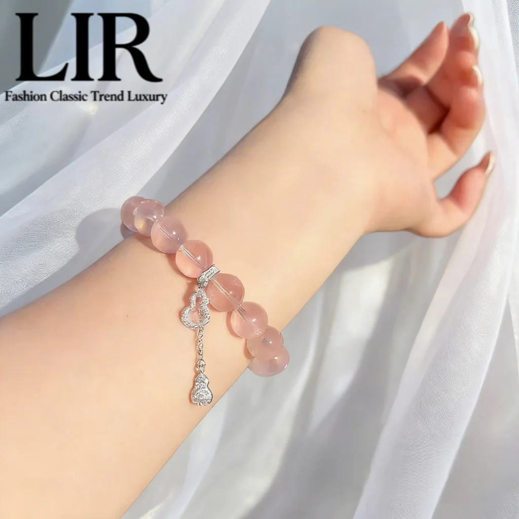 LIR Rose Quartz Clear Quartz Bracelet: Morganite Gourd Pendant Unique Safety Luck Elegant Jewelry for Her
LIR Rose Quartz Clear Quartz Bracelet: Morganite Gourd Pendant Unique Safety Luck Elegant Jewelry for Her