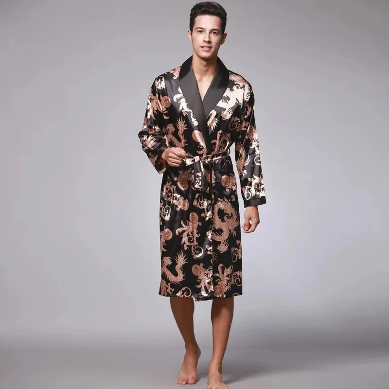 2026 New Mens Silk Bathrobe Long Sleeve Lightweight Sleepwear Kimono Style Without Belt
2026 New Mens Silk Bathrobe Long Sleeve Lightweight Sleepwear Kimono Style Without Belt