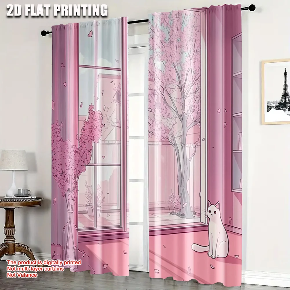 2pcs, Contemporary Curtains 2D print Pink Scenic Kitten Versatile Polyester Fabric (without rod) Home Decor Perfect for Living
2pcs, Contemporary Curtains 2D print Pink Scenic Kitten Versatile Polyester Fabric (without rod) Home Decor Perfect for Living