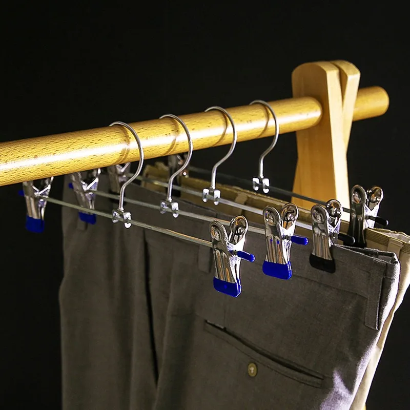 10pcs Retractable Metal Trouser Hanger, Stainless Steel Anti-slip Skirt Pants Clip,Multi-function Pant Hanger for Closet Storage
10pcs Retractable Metal Trouser Hanger, Stainless Steel Anti-slip Skirt Pants Clip,Multi-function Pant Hanger for Closet Storage
