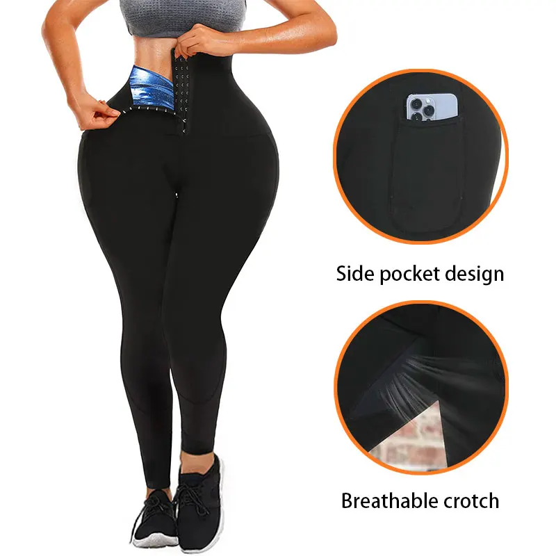 Sauna Pant for Women High Waist Weight Loss Body Shaper with Pocket Compression and Breathable Crotch Workout Legging Sauna Suit
Sauna Pant for Women High Waist Weight Loss Body Shaper with Pocket Compression and Breathable Crotch Workout Legging Sauna Suit