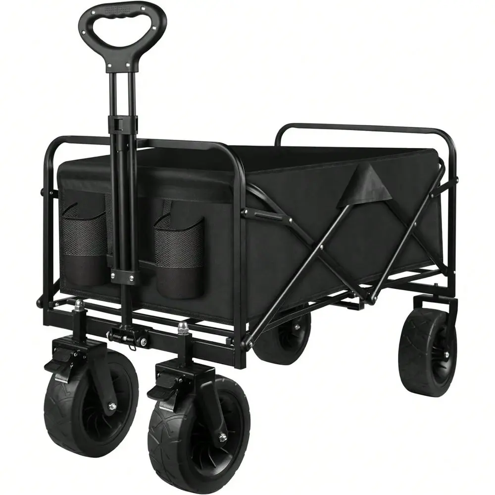 Folding Wagon Cart,Heavy Duty Garden Cart With All Terrain Wheels Side Pockets, Portable Large Capacity Utility Wagon Cart For
Folding Wagon Cart,Heavy Duty Garden Cart With All Terrain Wheels Side Pockets, Portable Large Capacity Utility Wagon Cart For