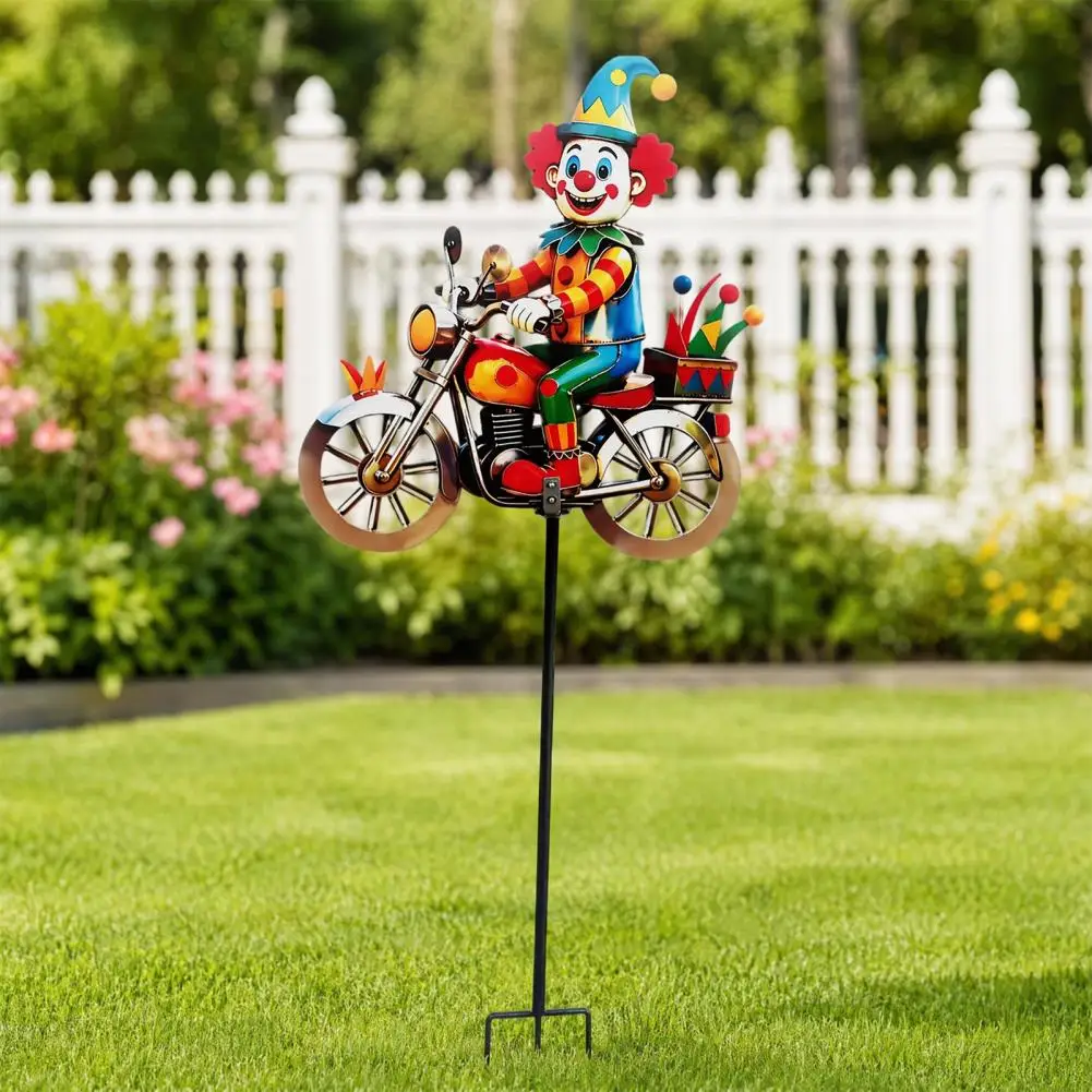 Rotating Wind Wheel Decor Spinning Clown Motorcycle Wind Spinner Metal Yard Art with Rotating Wheels Weatherproof for Yard
Rotating Wind Wheel Decor Spinning Clown Motorcycle Wind Spinner Metal Yard Art with Rotating Wheels Weatherproof for Yard