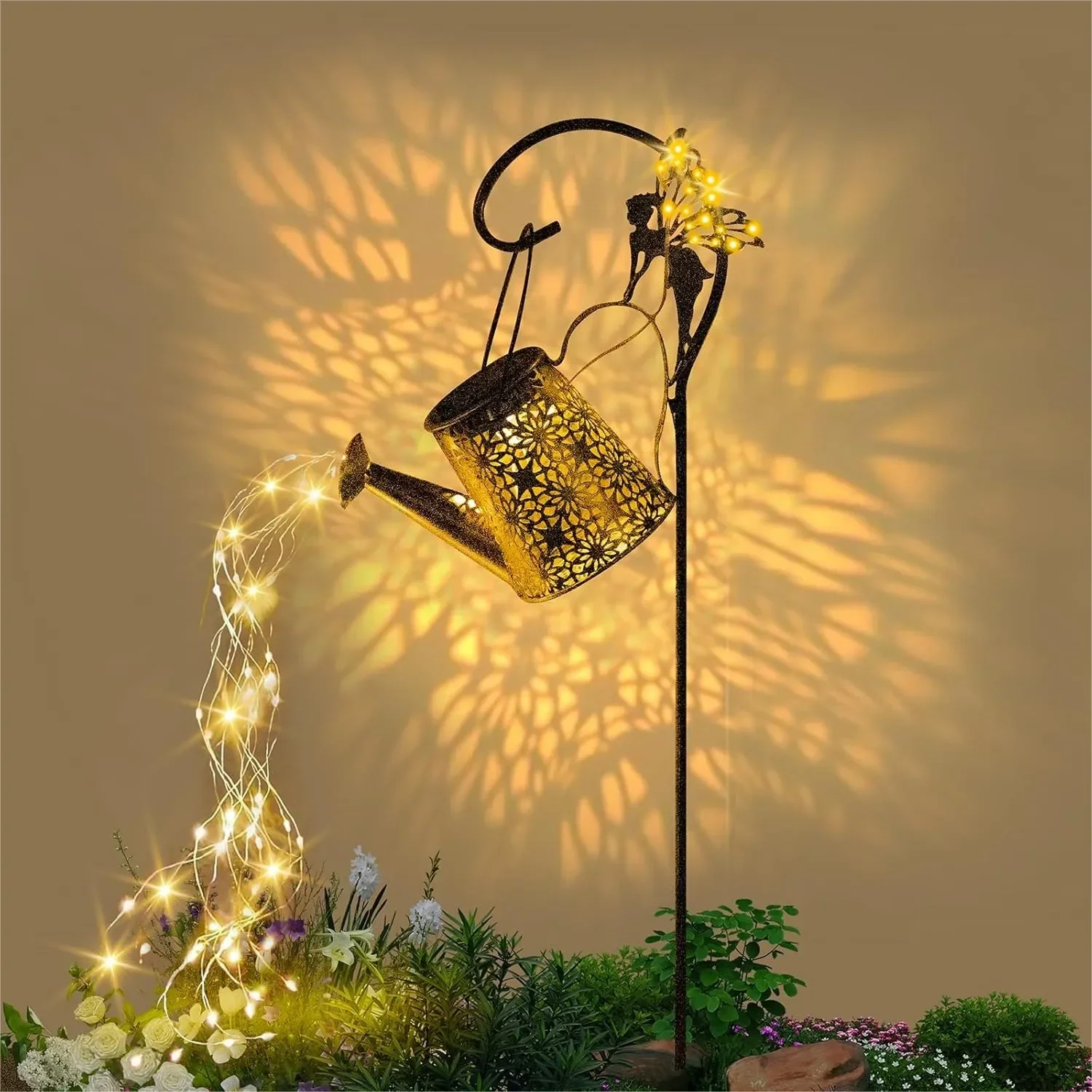 Solar Watering Can Light with Smart Auto On/Off, IP65 Rust-Proof Hanging Lantern for Garden Decor
Solar Watering Can Light with Smart Auto On/Off, IP65 Rust-Proof Hanging Lantern for Garden Decor