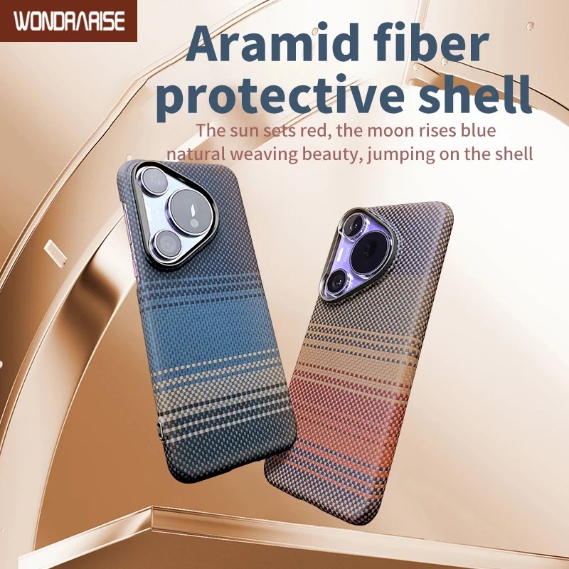WONDRARISE For Huawei P70 P70 Pro Plus P70 Ultra Case Aramid Fiber Magnetic Cover Slim Durable Luxury Shockproof Back Shell
WONDRARISE For Huawei P70 P70 Pro Plus P70 Ultra Case Aramid Fiber Magnetic Cover Slim Durable Luxury Shockproof Back Shell