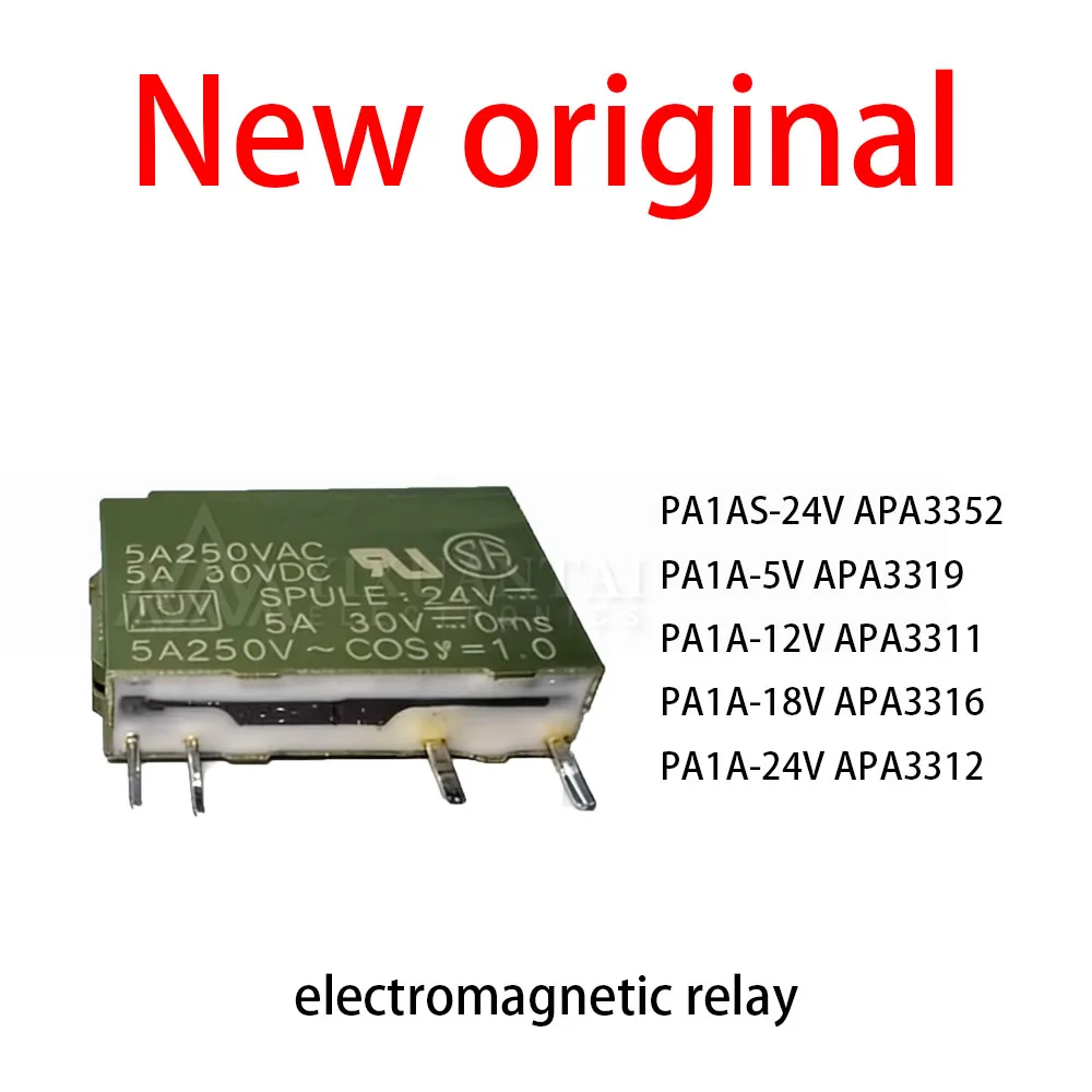 10Pcs/Lot New original PA1AS-24V APA3352 PA1A-5V APA3319 PA1A-12V APA3311 PA1A-18V APA3316 PA1A-24V APA3312 electromagnetic rel
10Pcs/Lot New original PA1AS-24V APA3352 PA1A-5V APA3319 PA1A-12V APA3311 PA1A-18V APA3316 PA1A-24V APA3312 electromagnetic rel