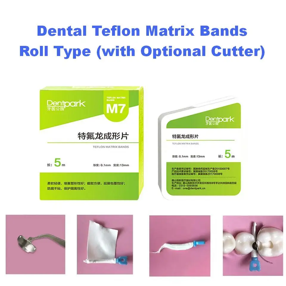 Dental Teflon Matrix Bands Non-Stick Restorative Matrix 10mm&13mm Width 5m/Roll Composite&Acid Etching Tape Gingival Margin
Dental Teflon Matrix Bands Non-Stick Restorative Matrix 10mm&13mm Width 5m/Roll Composite&Acid Etching Tape Gingival Margin