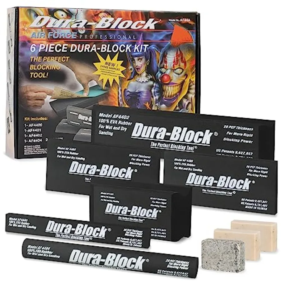 Automotive bodywork sanding blocks kit: 6pc flexible EVA foam gray wet or dry use ergonomic grip and durable wear resistance
Automotive bodywork sanding blocks kit: 6pc flexible EVA foam gray wet or dry use ergonomic grip and durable wear resistance