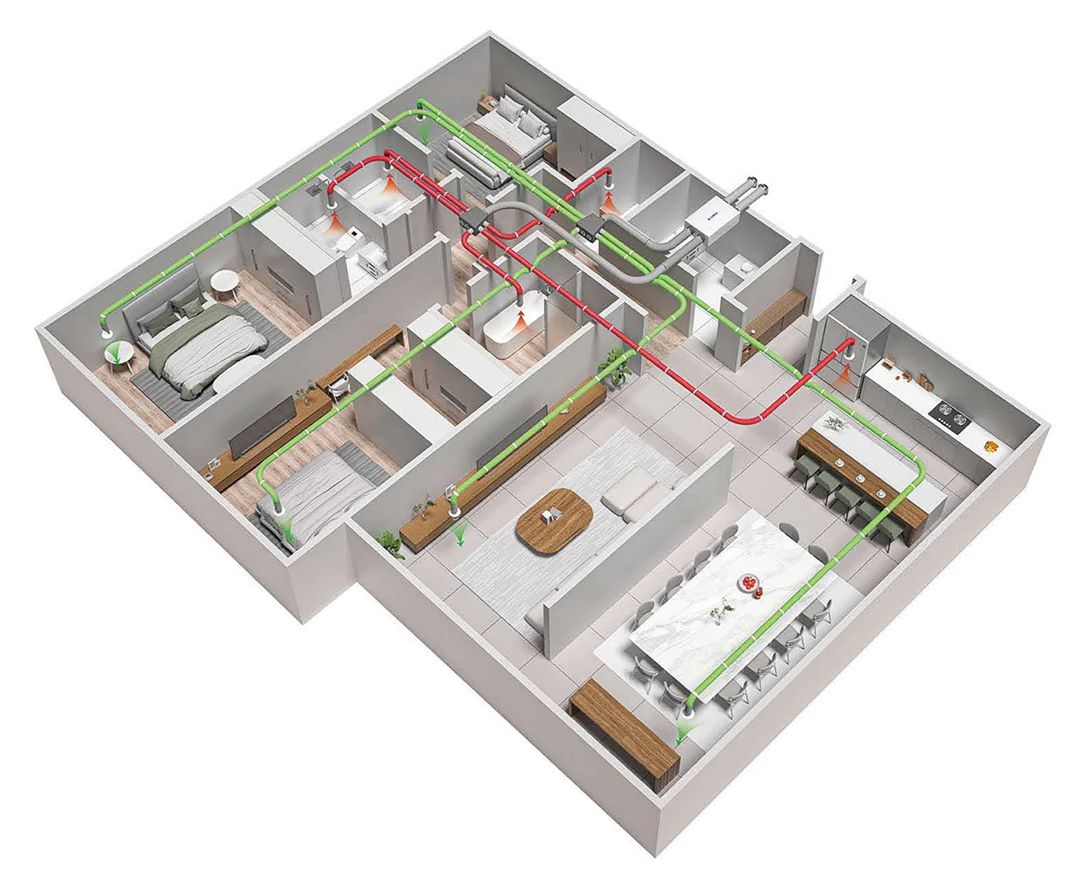 E-VIPO Residential Home Ventilation System Ceiling Mounted HRV Fresh Air Ventilation Energy Recovery Ventilation System
E-VIPO Residential Home Ventilation System Ceiling Mounted HRV Fresh Air Ventilation Energy Recovery Ventilation System