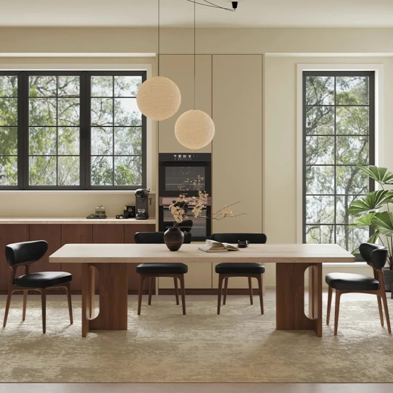Restaurant Modern Dining Table Kitchen Sedentary Wood Design Simple Living Room Nordic Rectangular Muebles Cocina Home Furniture
Restaurant Modern Dining Table Kitchen Sedentary Wood Design Simple Living Room Nordic Rectangular Muebles Cocina Home Furniture
