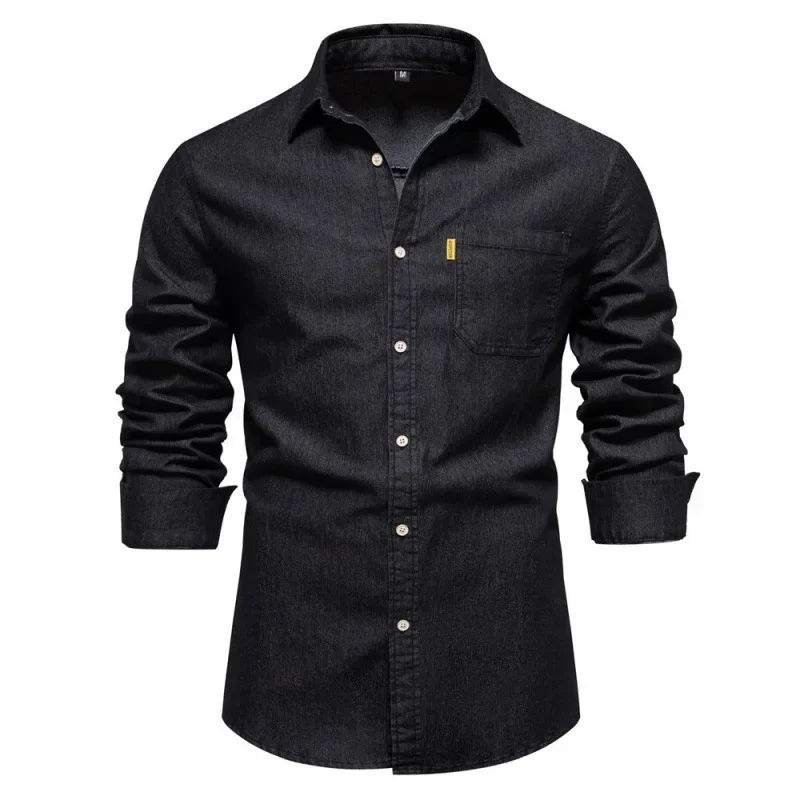 2023 Autumn/winter New Denim Non Ironing Shirt Men's Casual Solid Color Men's Long Sleeved Shirt
2023 Autumn/winter New Denim Non Ironing Shirt Men's Casual Solid Color Men's Long Sleeved Shirt