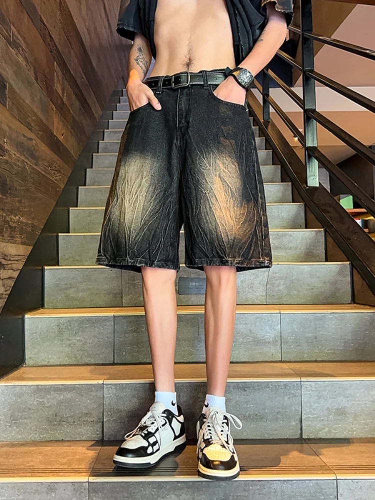 Men's Summer Thin Denim orts Casual Five-Point American High Street Trend Outerwear Straight Leg Pants Youth Wear
Men's Summer Thin Denim orts Casual Five-Point American High Street Trend Outerwear Straight Leg Pants Youth Wear
