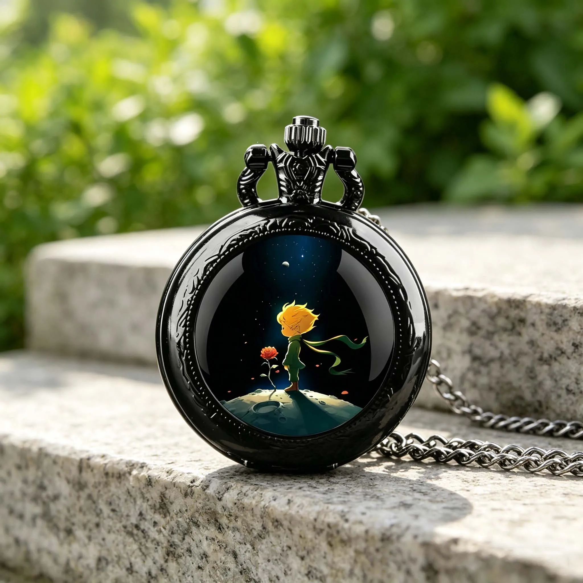 Prince and Rose Glass Dome Pocket Watch with Chain Vintage Men Women Arabic Digital Dial Necklace Pendant Clock Gift for Kids
Prince and Rose Glass Dome Pocket Watch with Chain Vintage Men Women Arabic Digital Dial Necklace Pendant Clock Gift for Kids