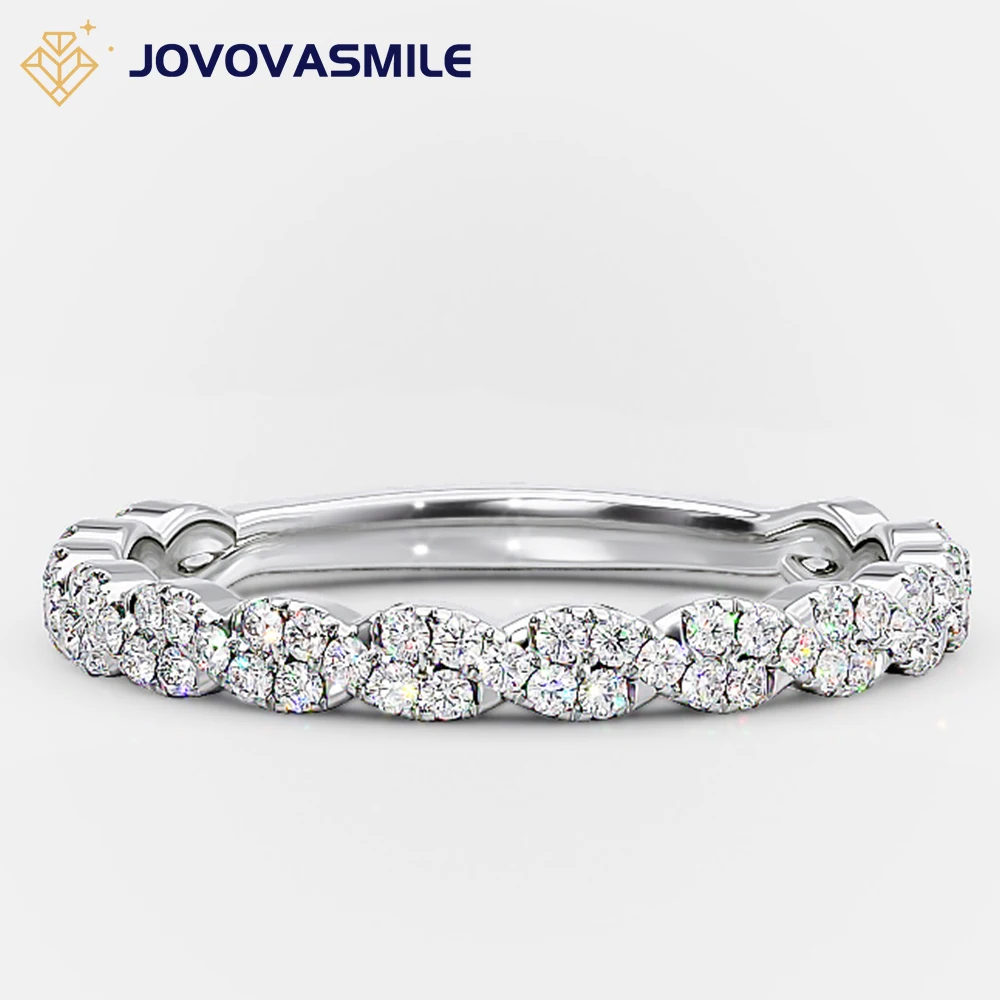 JOVOVASMILE Moissanite Half Eternity Band 0.60ct Micro Pave Round Brilliant Pairs with Wedding Engagement Rings
JOVOVASMILE Moissanite Half Eternity Band 0.60ct Micro Pave Round Brilliant Pairs with Wedding Engagement Rings